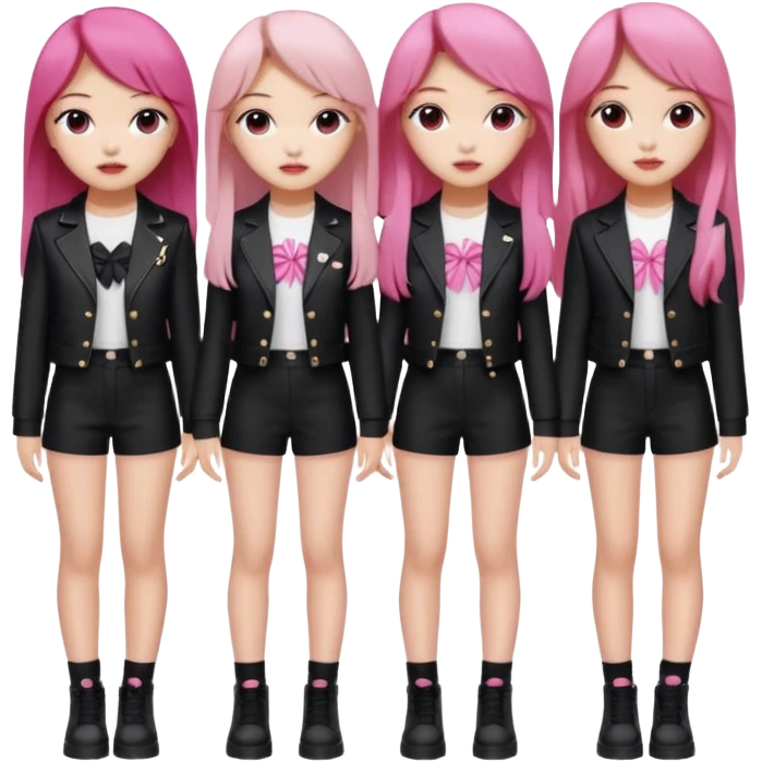 Blackpink group K-pop, 3 girls emoji