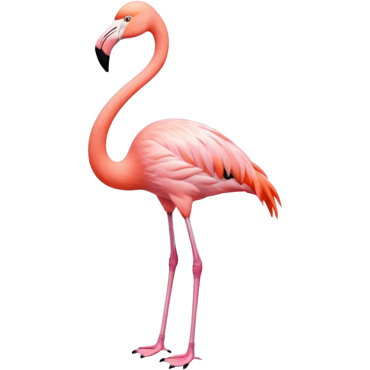flamingo standing on one leg emoji