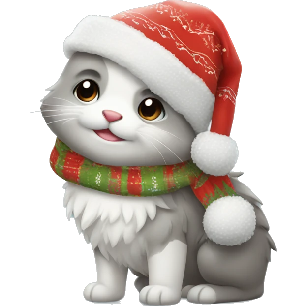 Cute rare christmas animals with Winter Accessoires  emoji
