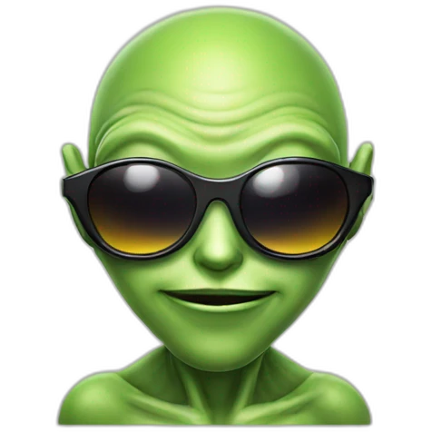 alien with sun glasses emoji
