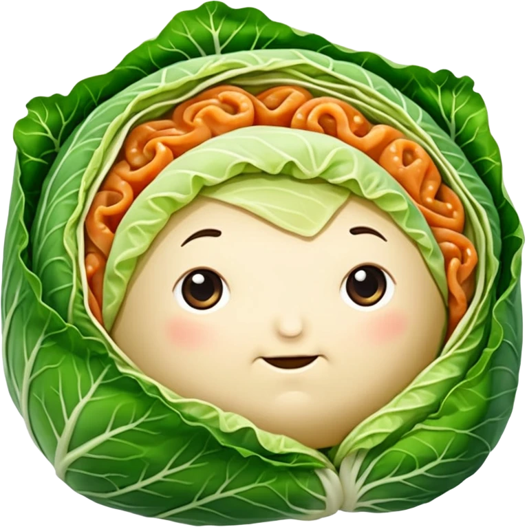 Very simple singular cabbage roll no meat emoji