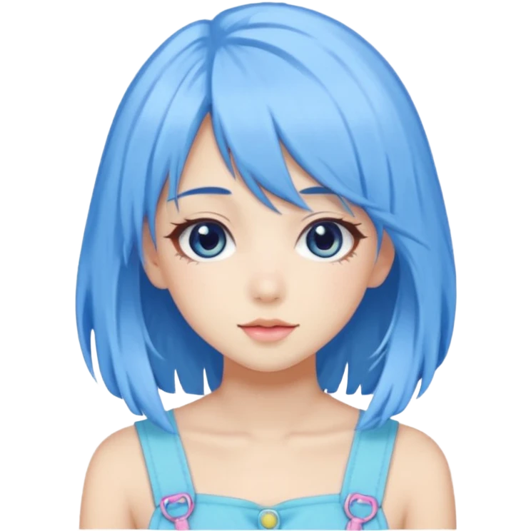 Blue Pastel Gyaru Summer Girl emoji