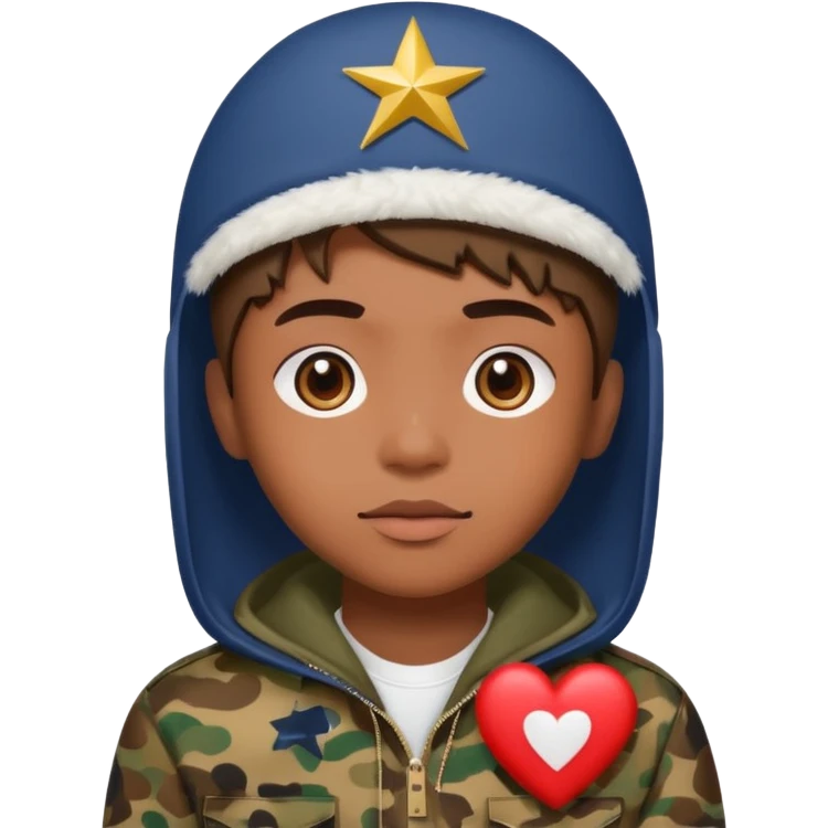 Bape star person  with heart emoji