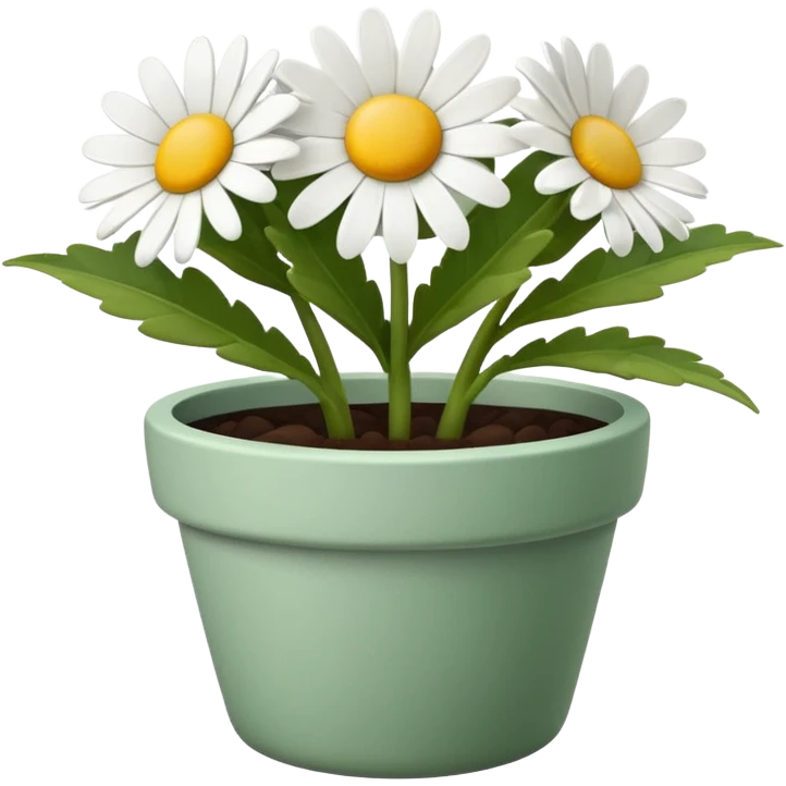 daisy flower pot emoji