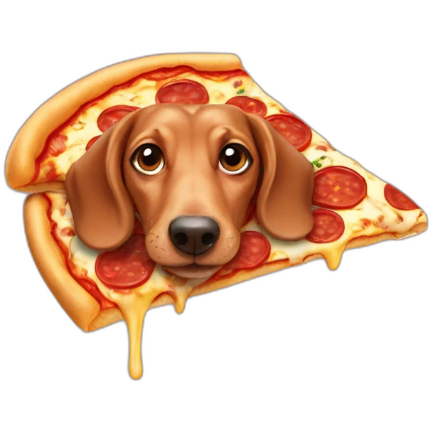 DACHschund PIZZA emoji