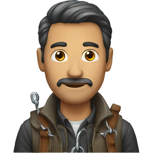 Man with hook emoji