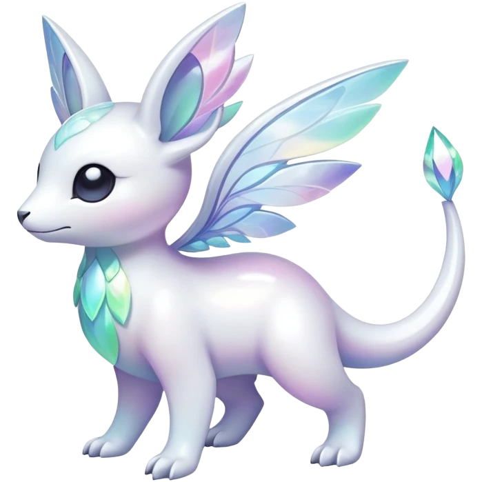  Iridescent white pale fakemon-creature  emoji