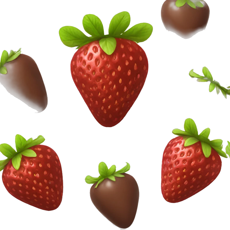chocolate strawberries  emoji