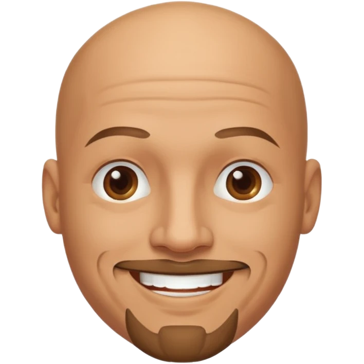 лысый мужчина с бородой-эспаньелкой emoji