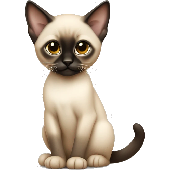Siamese kitten sitting  emoji