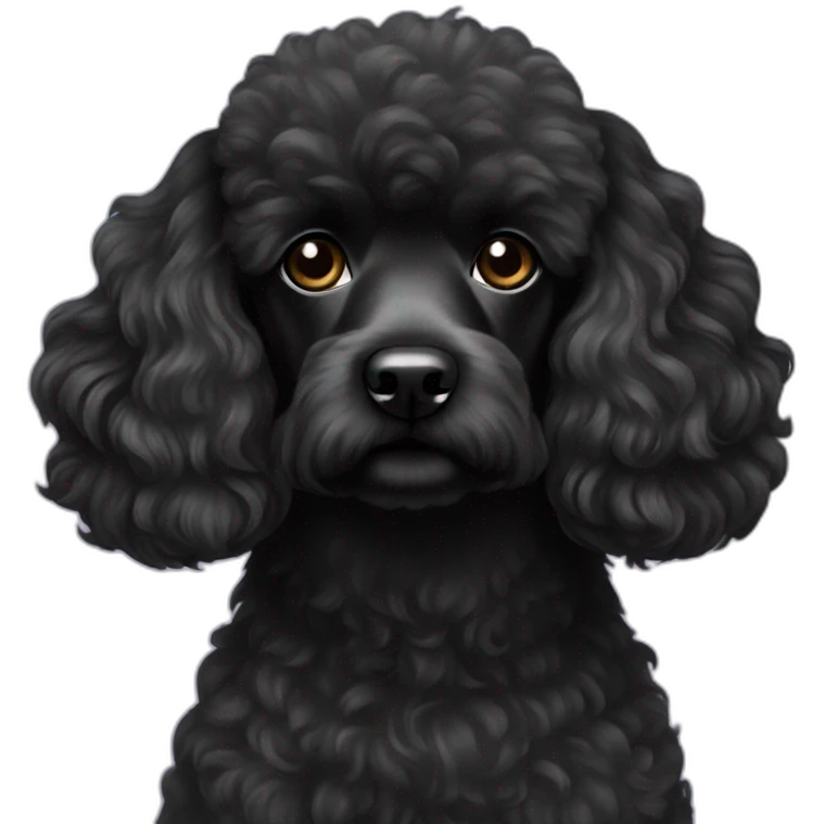 black poodle long hair emoji