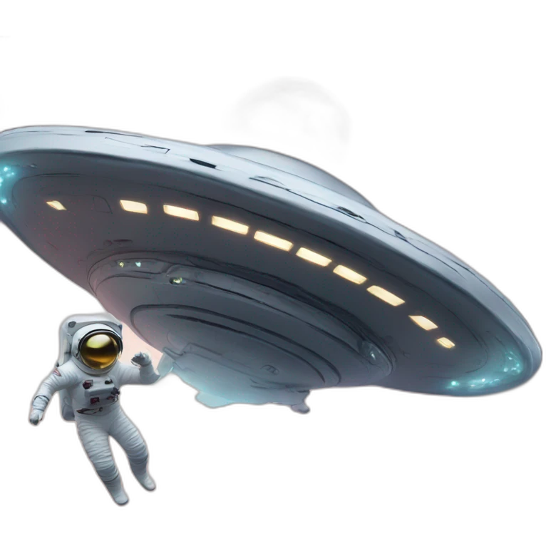 ufo attacking an astronaut emoji