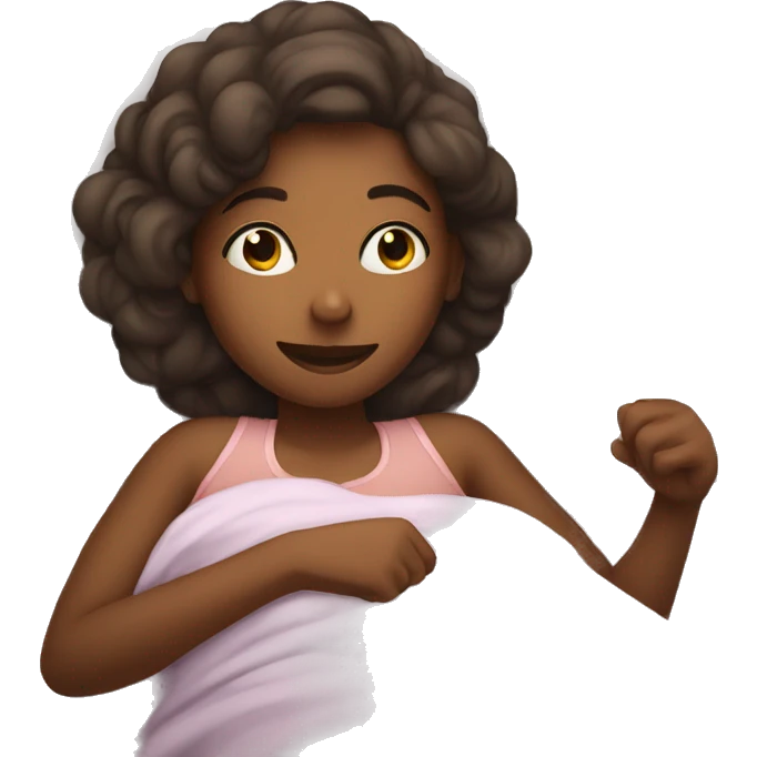 girl laying in bed emoji