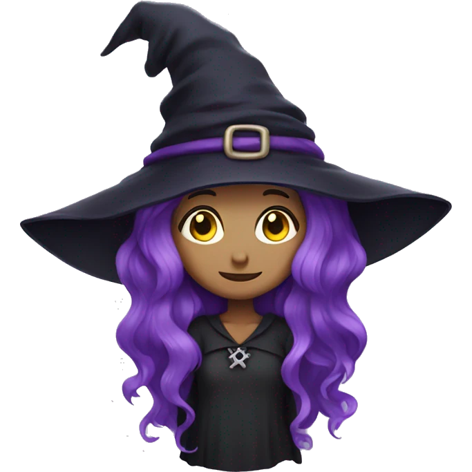purple haired witch emoji