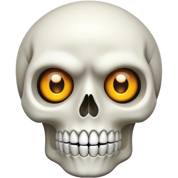 Skull face with bulging eyes emoji