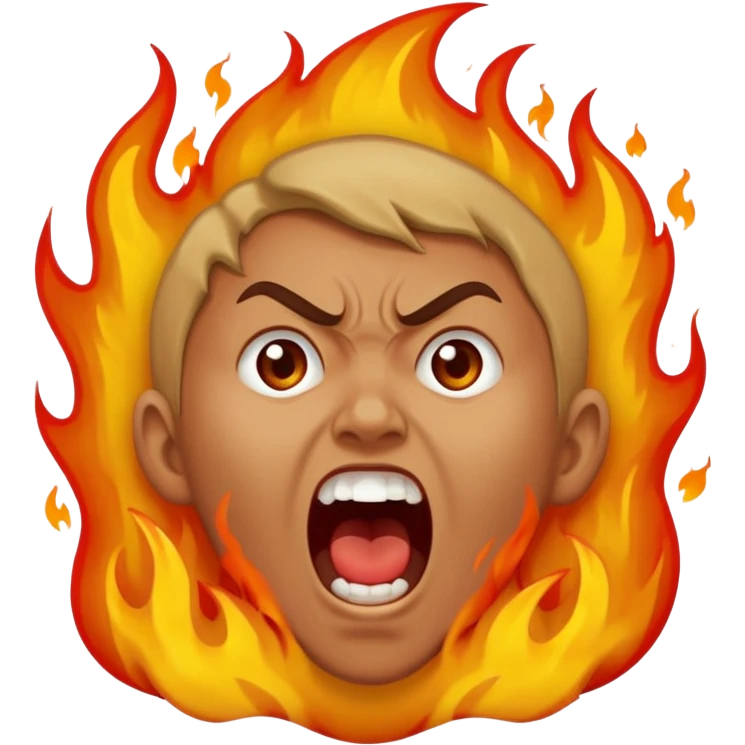 person burning in the pits of hell emoji