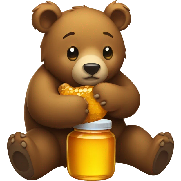 bear hugging honey emoji