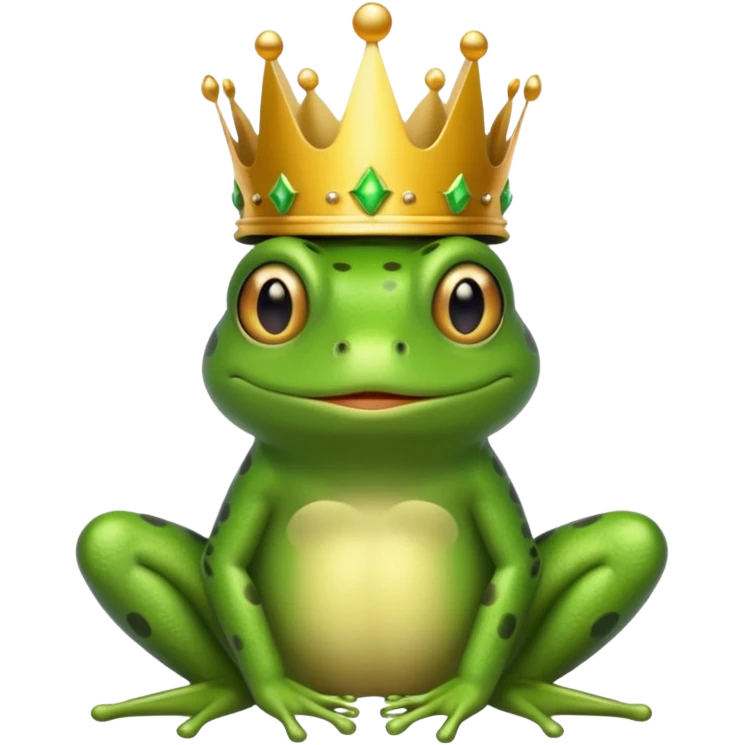 queen frog sitting emoji