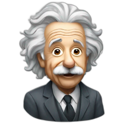 Albert Einstein qui tire sa langue emoji