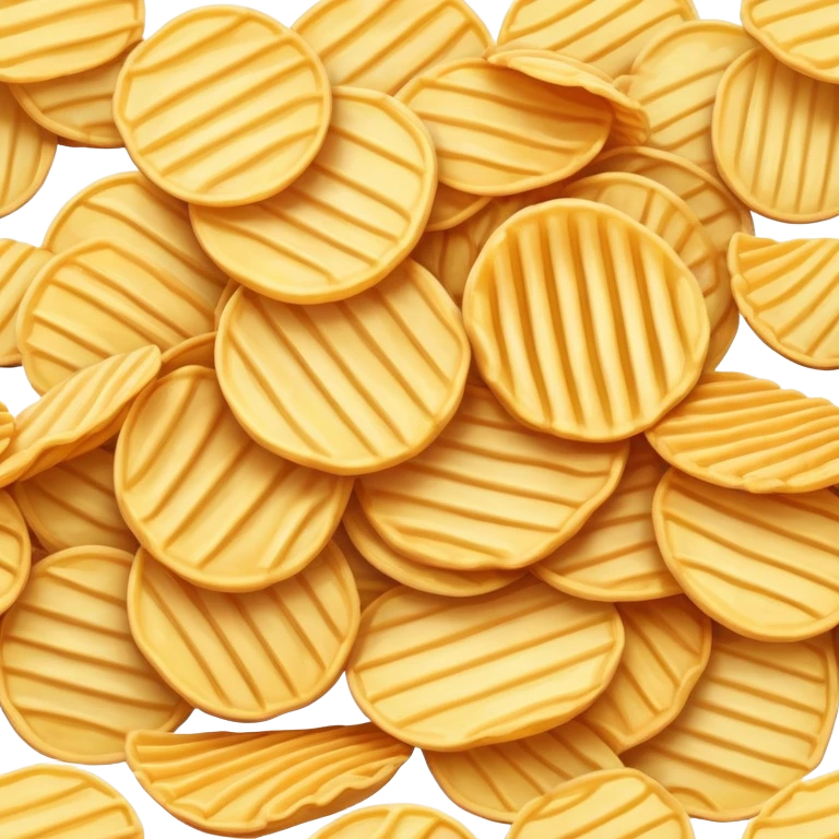 rippled potato chips with ridges emoji