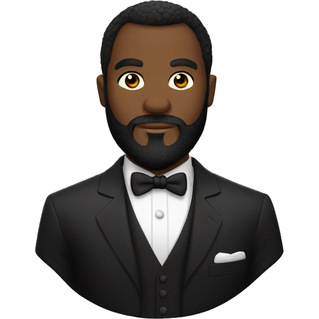 black james bond with beard emoji