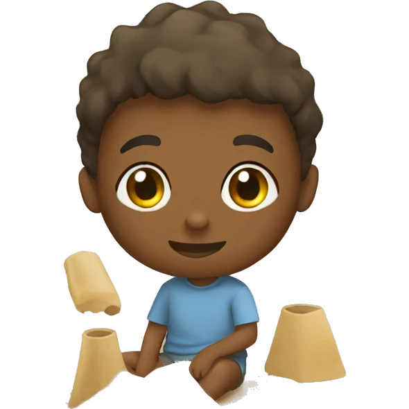 boy make a sandcastle emoji