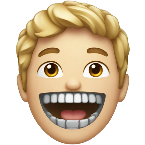 Person with realistic braces  emoji