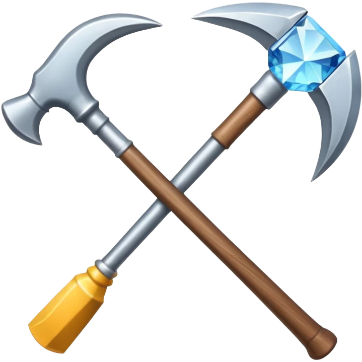 two sides pickaxe minecraft  emoji