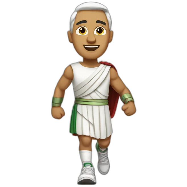 Julius caesar wearing running shoes emoji