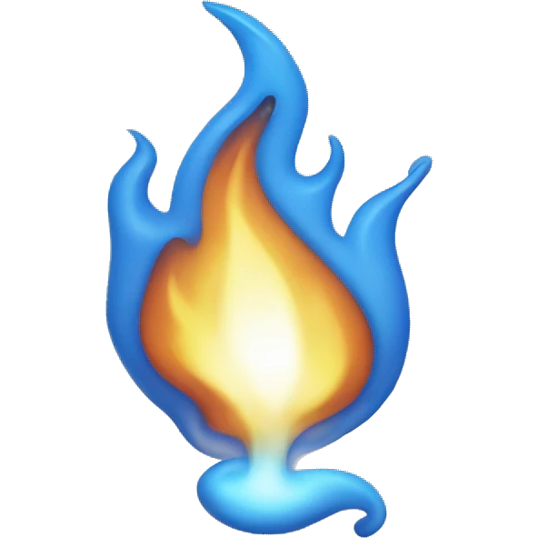 blue flame emoji