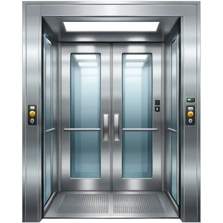 large modern elevator with open doors emoji