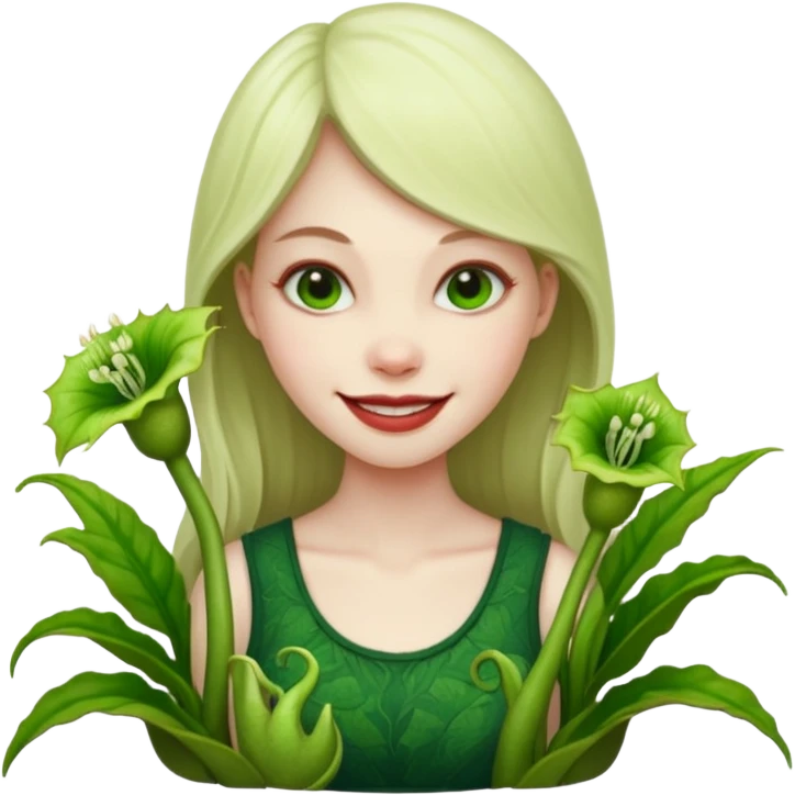 Mujer planta carnivora emoji