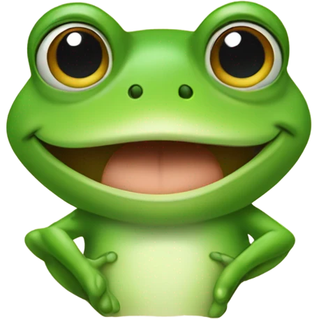 Frog with middle finger emoji