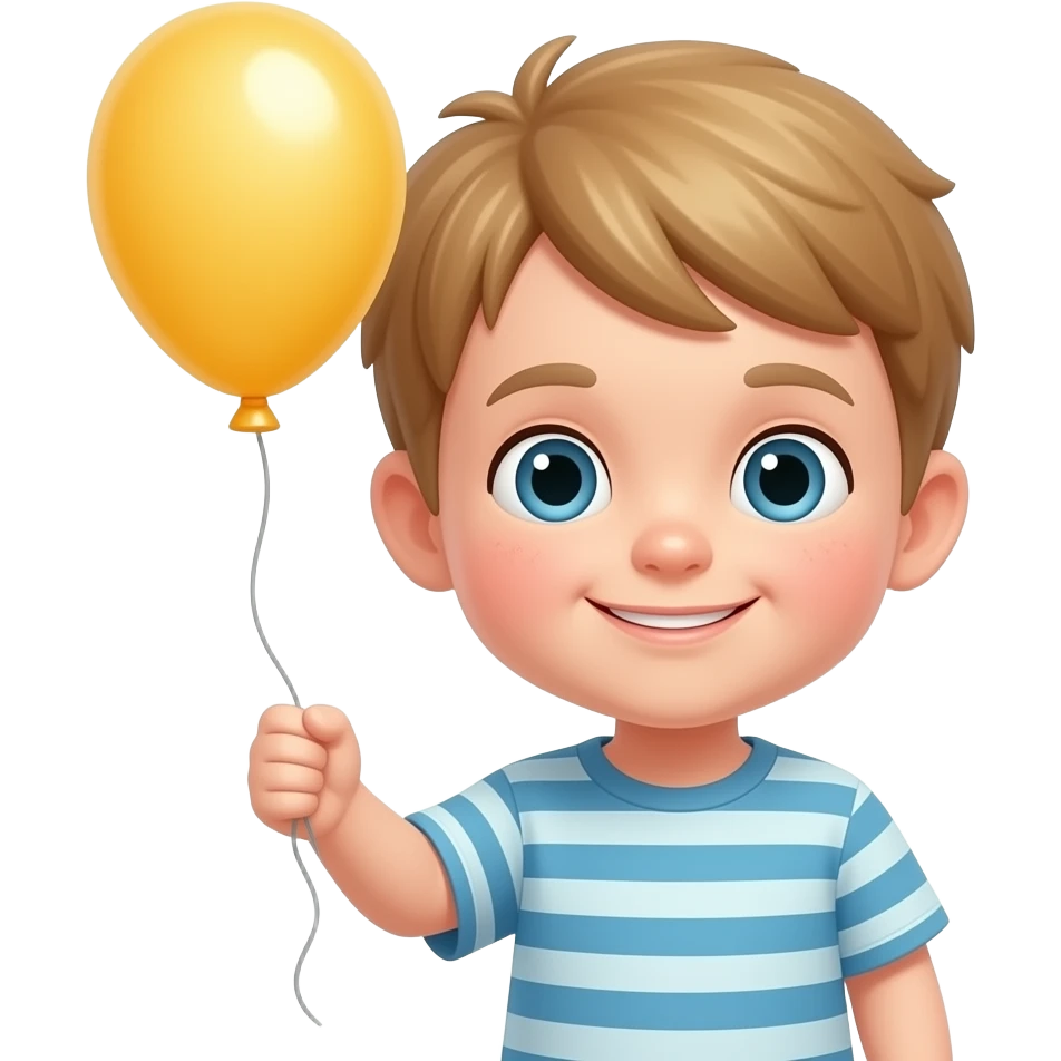 child with a balloon emoji