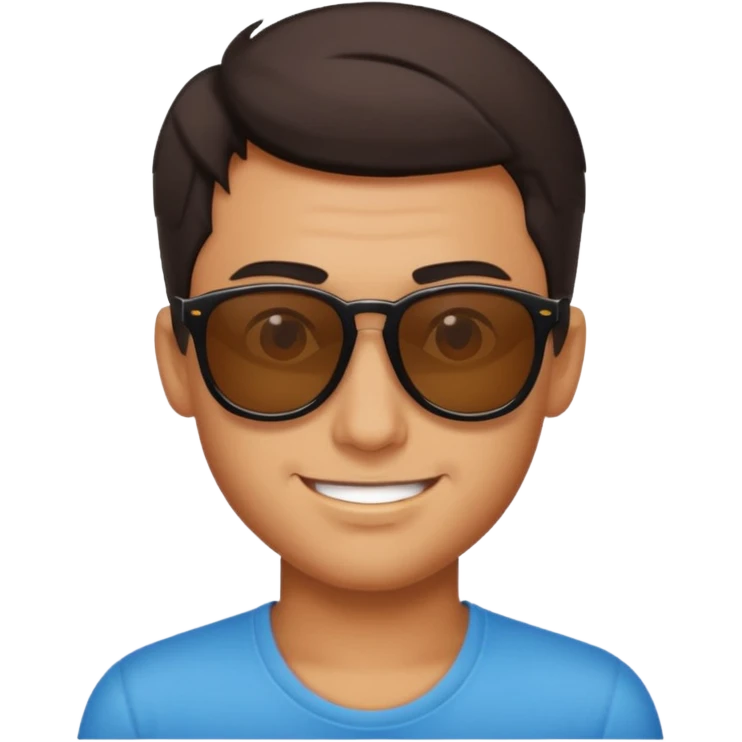 Guy smirking with sunglasses emoji