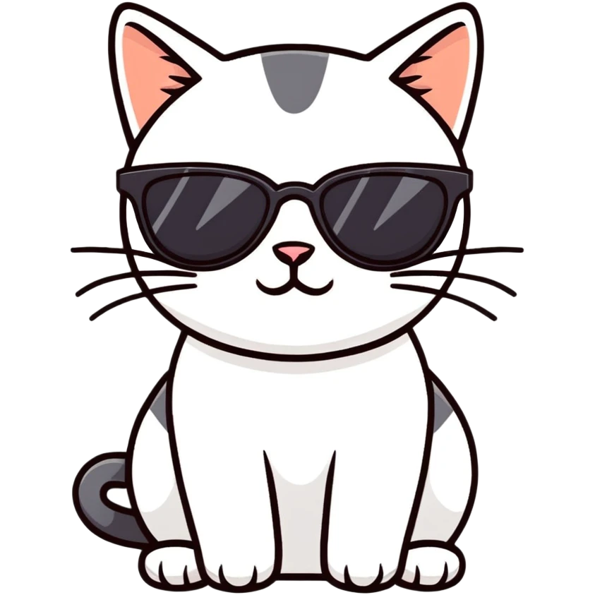 Cat with sunglasses emoji