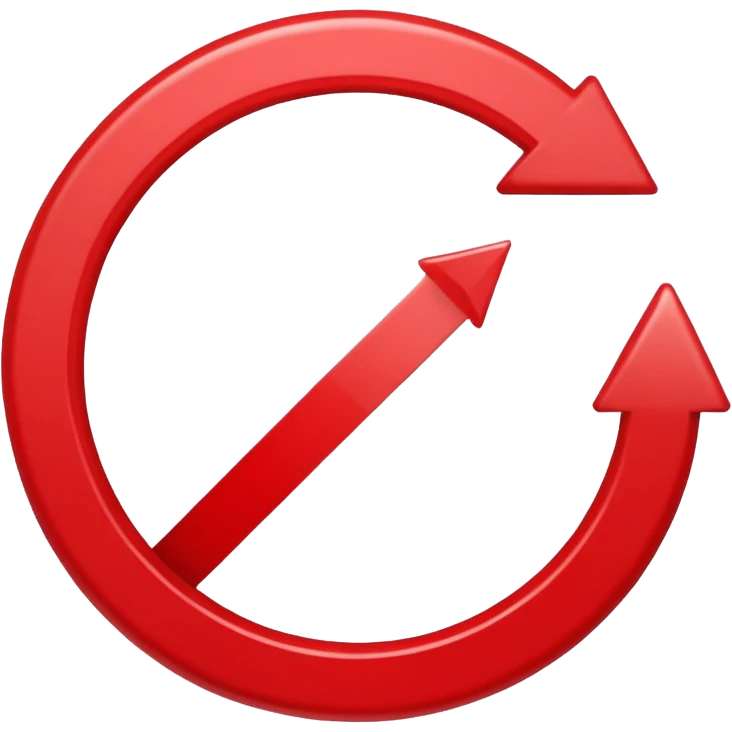 Prompt 15: "Is your backup plan."
Graphic: 🔄 Refresh/loop arrows icon (white with red highlights).
Animation: Arrows rotate smoothly.
Background: Transparent. emoji