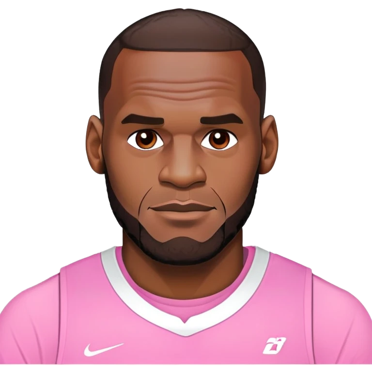 LeBron James in a pink shirt emoji
