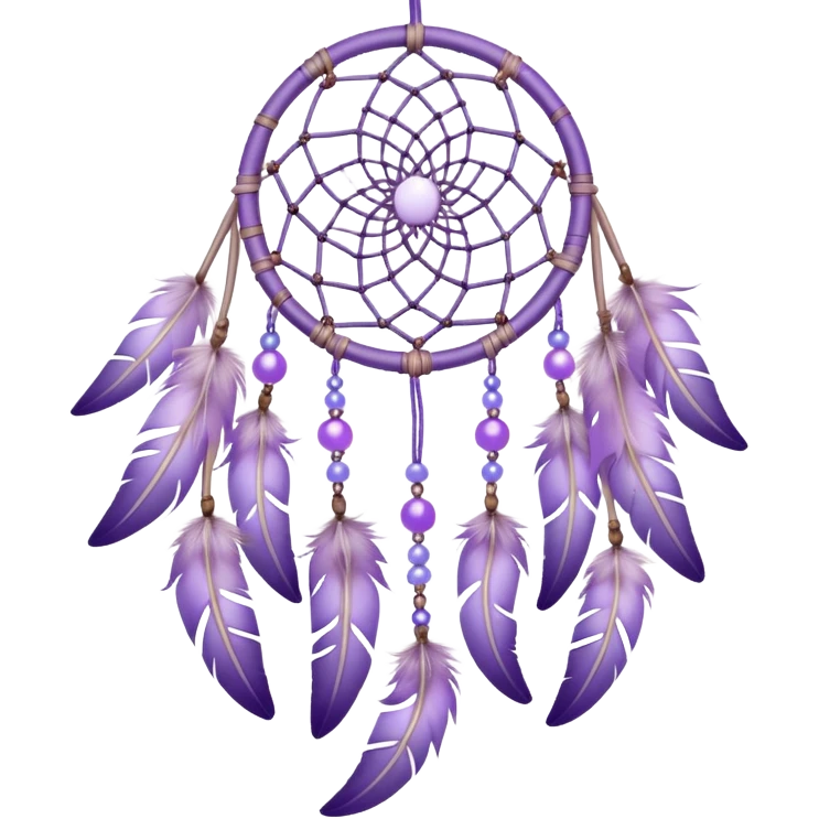 Pastel Violet lavender dreamcatcher emoji