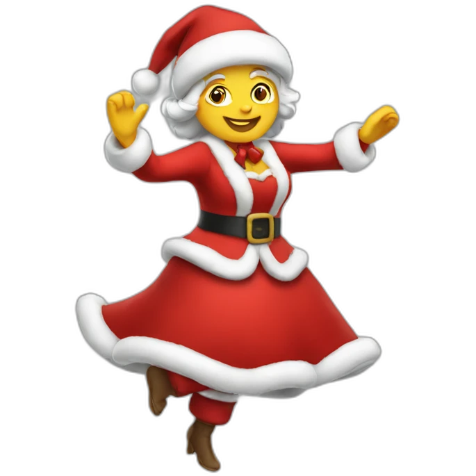 mrs santa claus dancing emoji