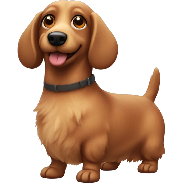 fluffy sausage dog emoji