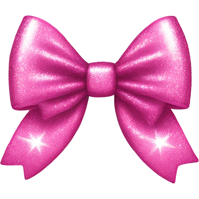 Sparkly pink bow emoji