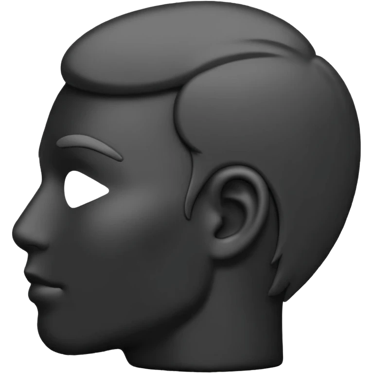 without any details just the outline and grey fillled in emoji