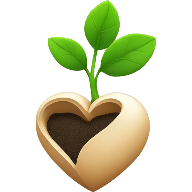 heart shape seed with Sprout emoji