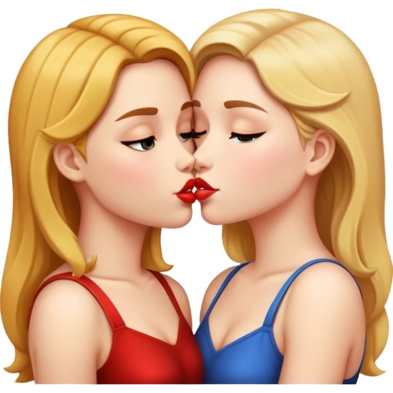 2 girls without clothes kissing emoji