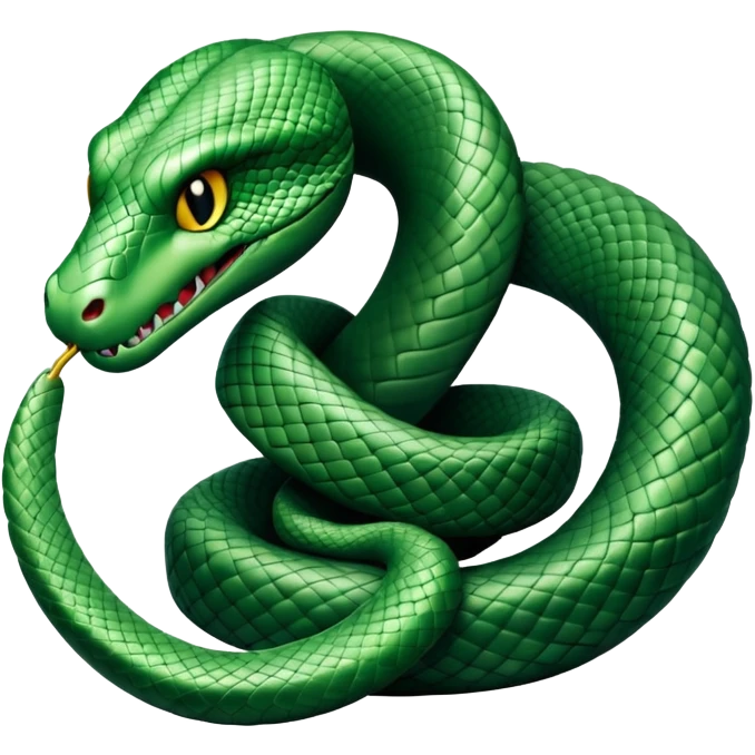 Realistic Hogwarts Slytherin snake emoji