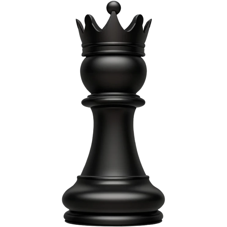 black chess pieces, king emoji