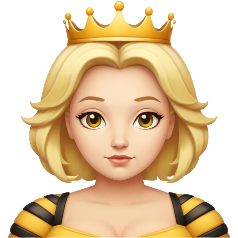 Plus size blonde lesbian queen bee emoji
