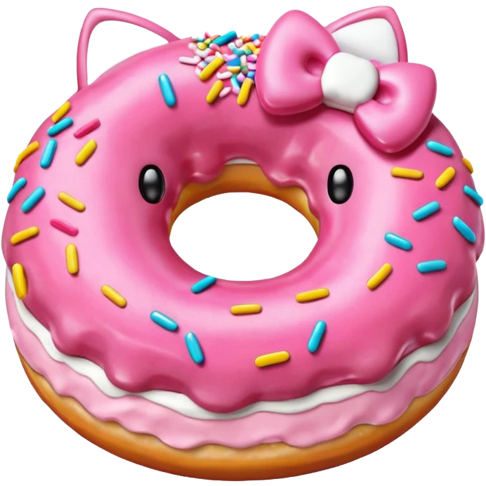 hello kitty themed donut emoji