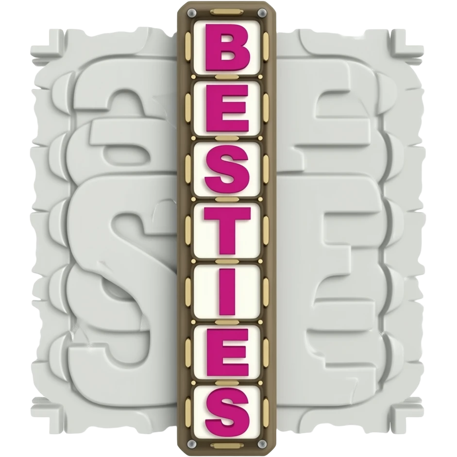 BESTIES   VERTICAL LETTERS SIGN emoji